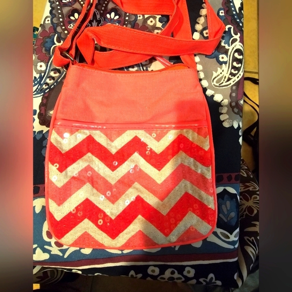 Girls Neon Sequin Crossbody bag